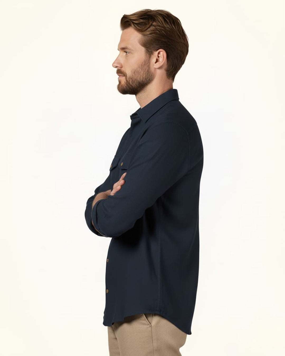 EXPEDITION PURE LINEN OXFORD BLUE FULL SLEEVE SHIRT