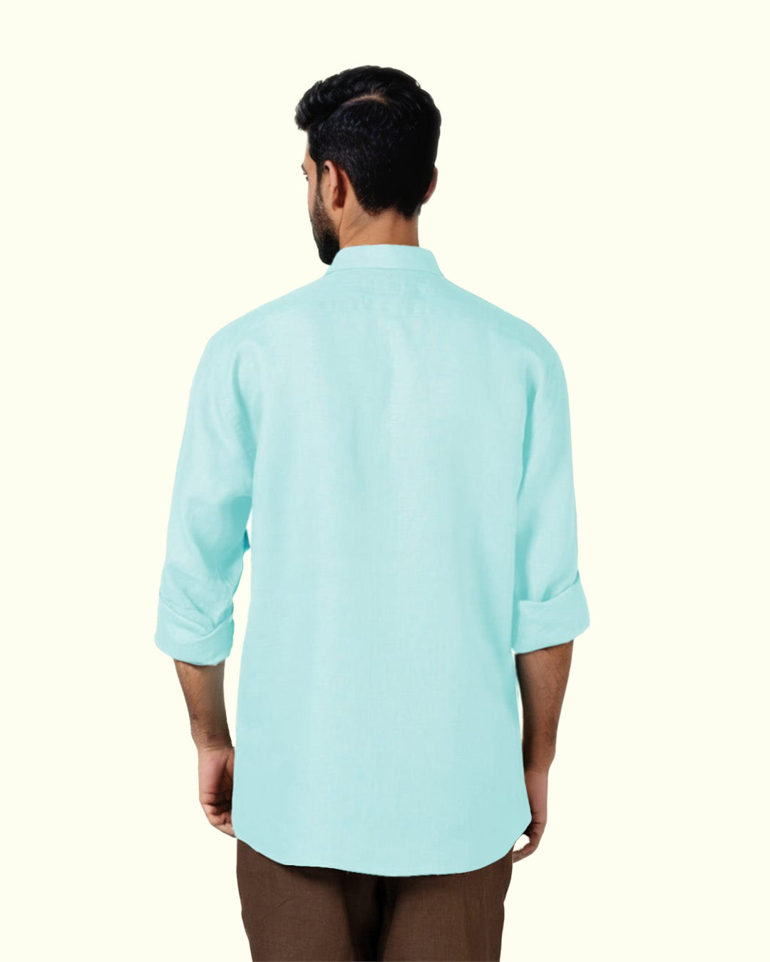 PURE LINEN SKY-BLUE FULL SLEEVE SHIRT