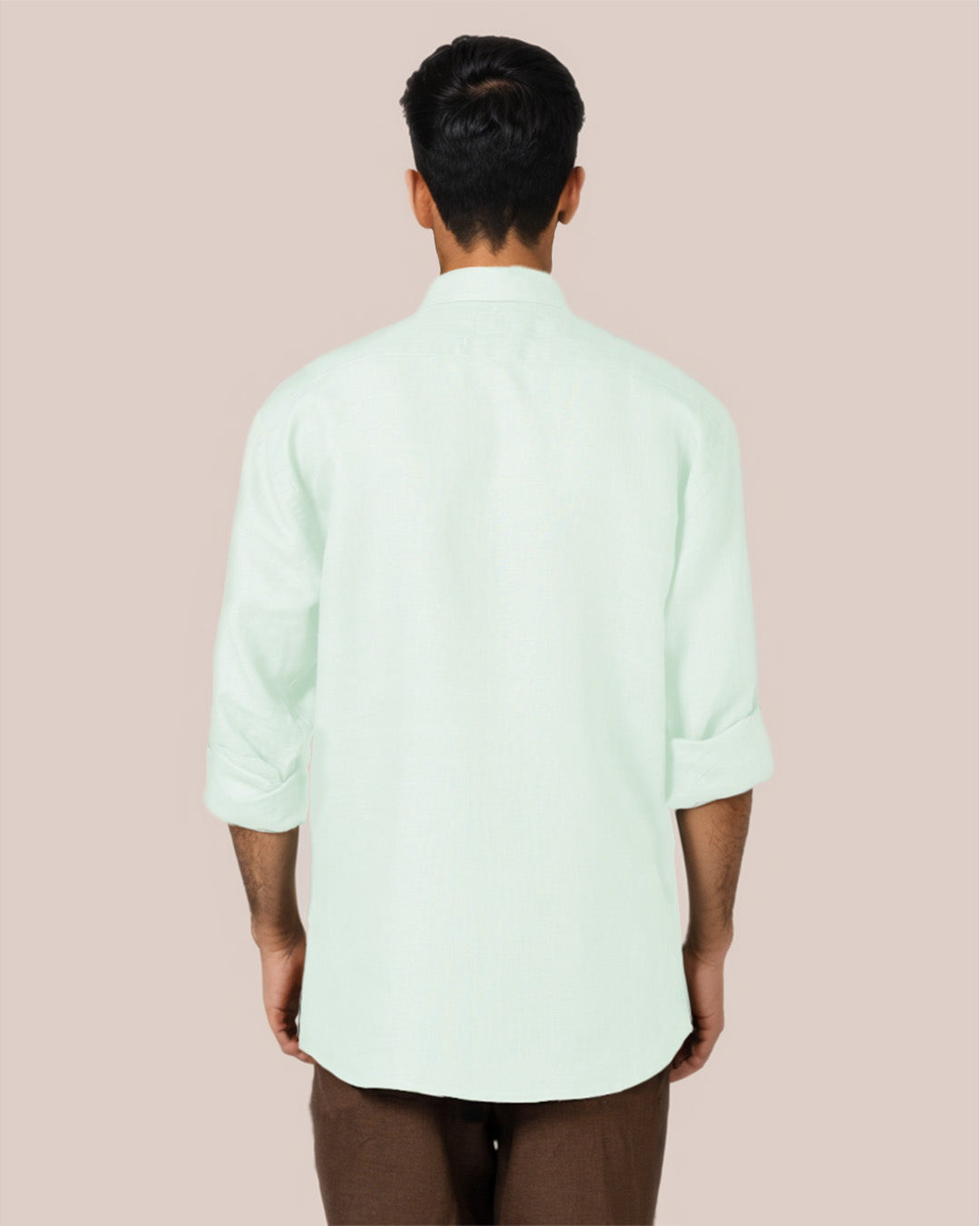 PURE LINEN MINT GREEN FULL SLEEVE SHIRT